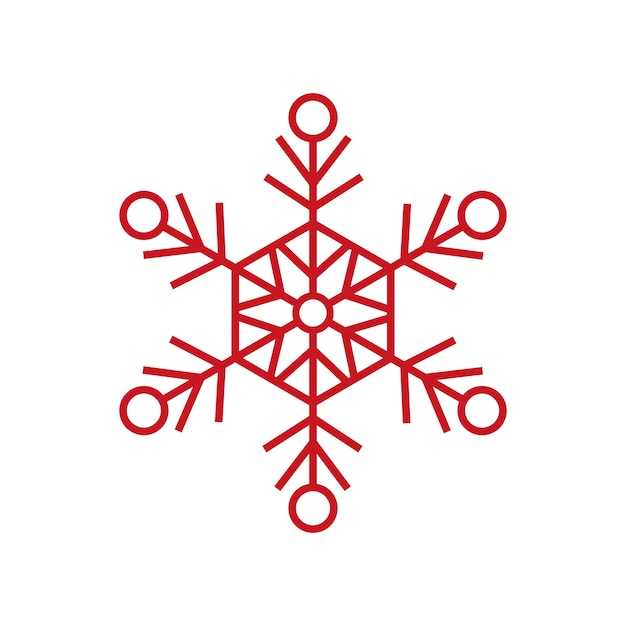 Icono de copo de nieve Vector de icono de copo De nieve en estilo plano de moda aislado en fondo blanco