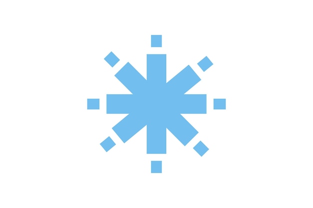 Icono de copo de nieve vectorial