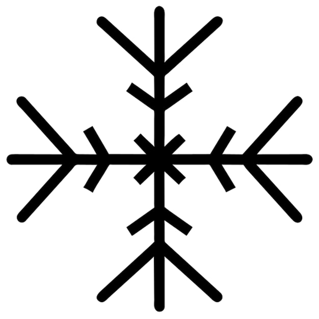 Vector el icono del copo de nieve