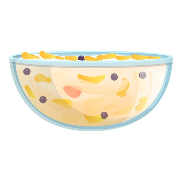Icono de copos de cereales de leche Icono vectorial de copos del cereal de leche para el diseño web aislado sobre fondo blanco