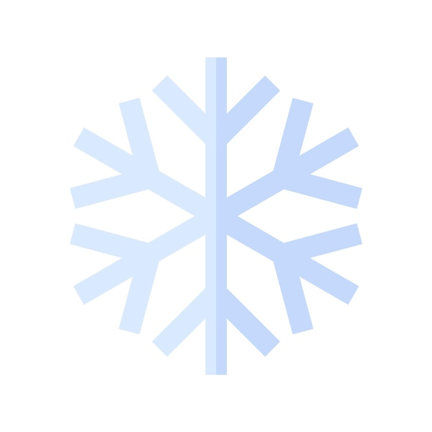 Icono de copos de nieve en estilo de color plano