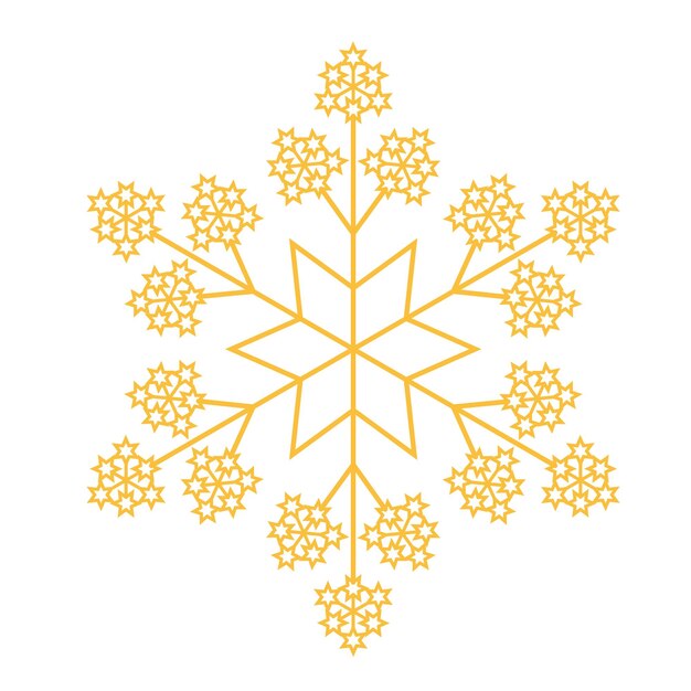 Vector icono de copos de nieve iconos de vacaciones icono de elemento de navidad de vacaciones