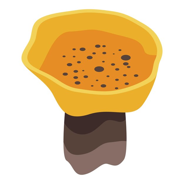 Icono de coral de agua Isométrico de icono de vector de coral de agua para diseño web aislado sobre fondo blanco