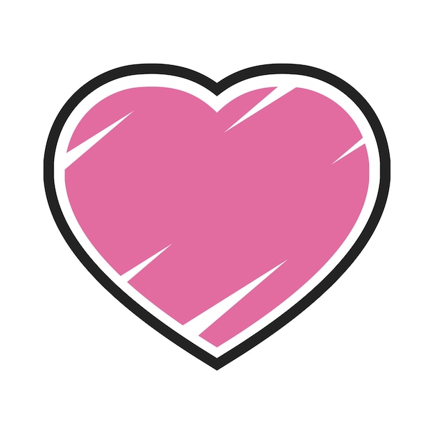 Icono de corazón de amor creativo