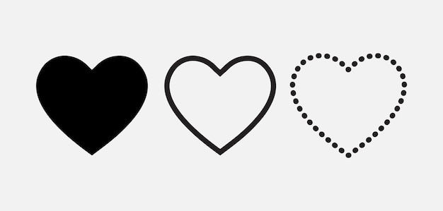 Icono de corazón de amor simple vector aislado