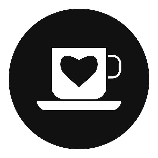 El icono del corazón del café