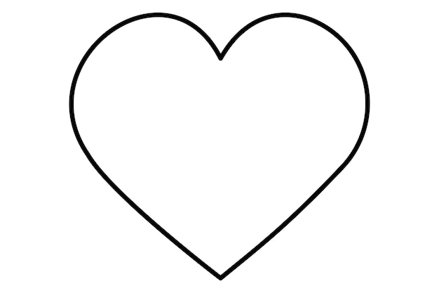 Icono de corazón corazón forma de amor símbolo de amor aislado en una ilustración vectorial de fondo blanco
