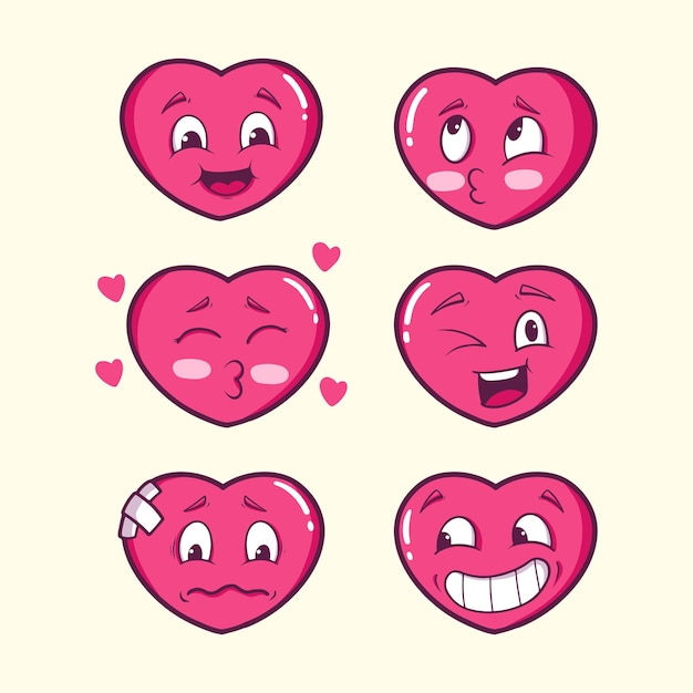 Vector el icono del corazón es un arte vectorial lindo