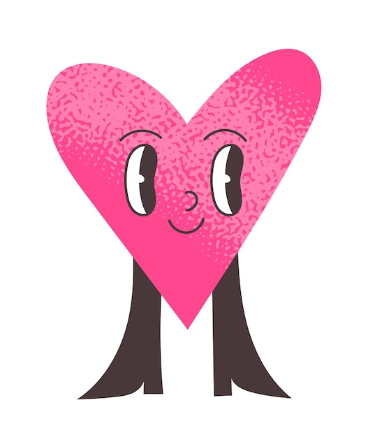 Vector el icono del corazón es una ilustración vectorial de la cara.