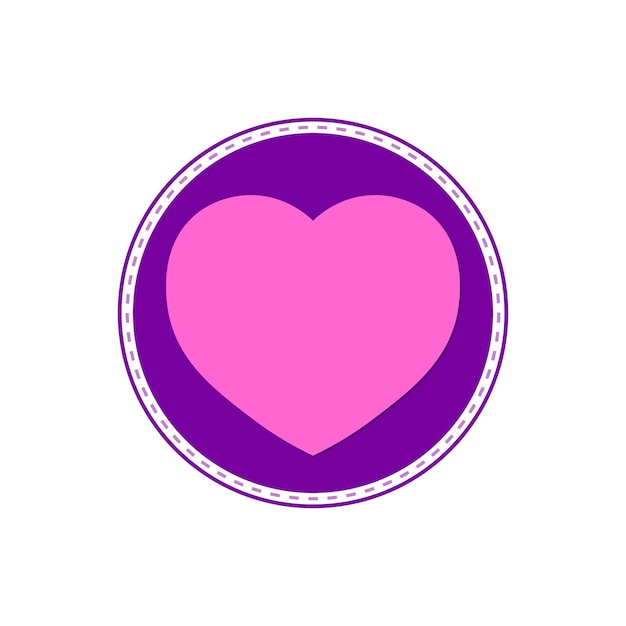 Vector el icono del corazón es una plantilla de diseño gráfico plano, el signo de amor, el símbolo del día de san valentín, la ilustración vectorial.