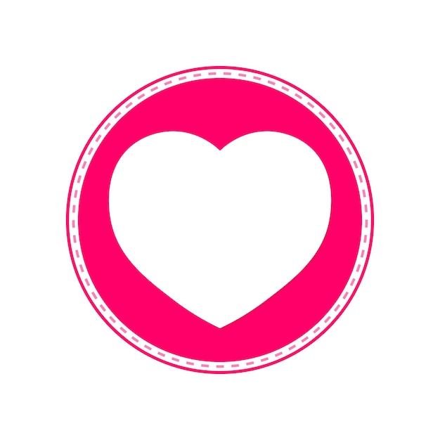 El icono del corazón es una plantilla de diseño gráfico plano, el signo de amor, el símbolo del Día de San Valentín, la ilustración vectorial.