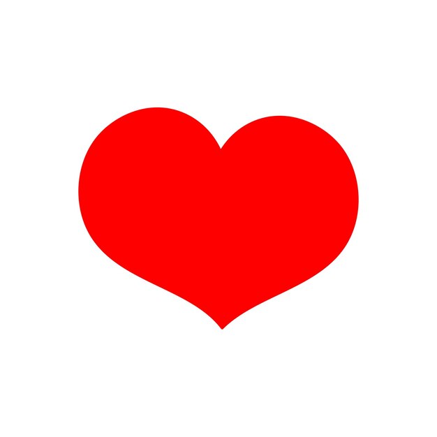 El icono del corazón es una plantilla de diseño gráfico plano, un signo de amor.
