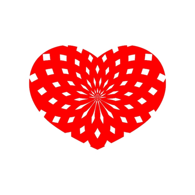El icono del corazón es una plantilla de diseño gráfico plano, un signo de amor.