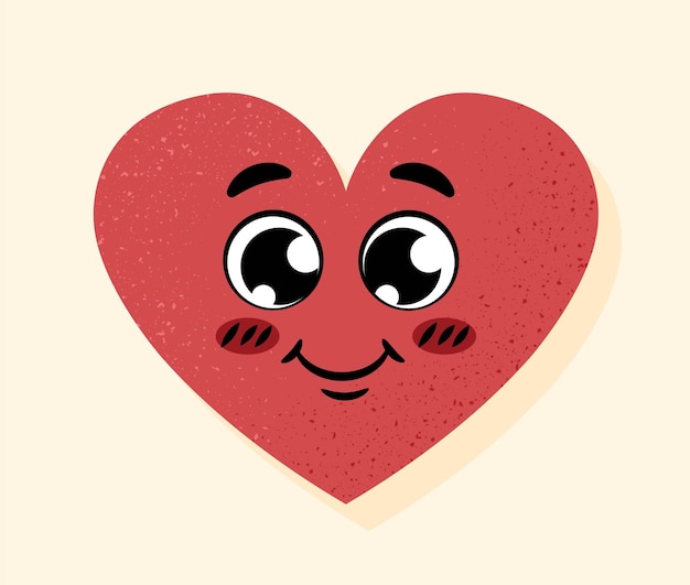 Vector icono de corazón feliz