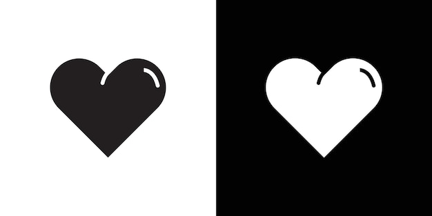 Icono de corazón Ilustración plana de línea delgada