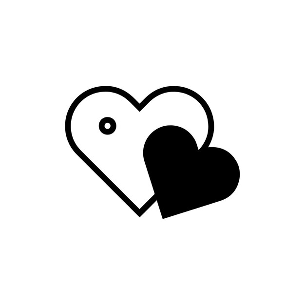 Icono de corazón ilustrado