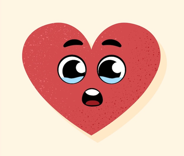 Icono de corazón llorando