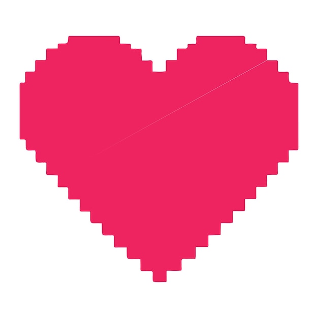 Icono de corazón con píxeles