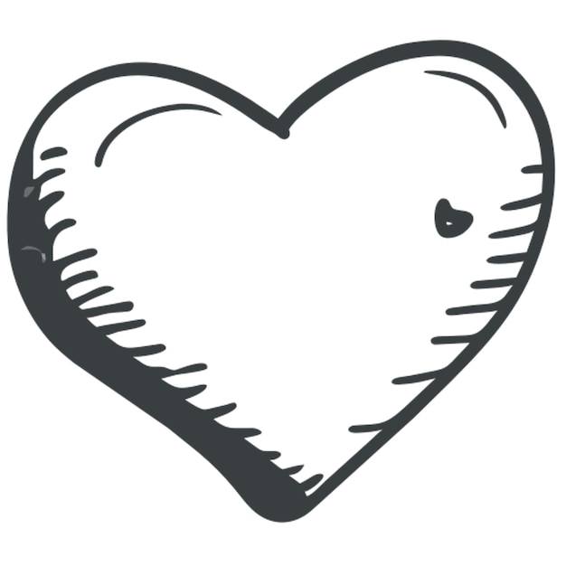 icono de corazón relleno de dibujos
