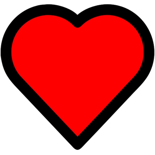 icono de corazón rojo clásico