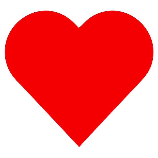 icono de corazón rojo clásico