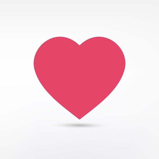 Icono de corazón rojo icono de corazón en estilo plano icono de corazón para el día de San Valentín