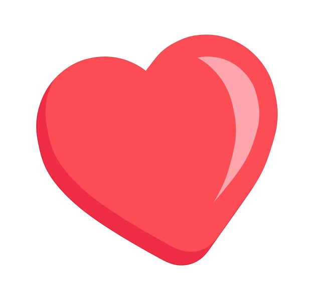 Ícono de corazón rojo Ilustración vectorial