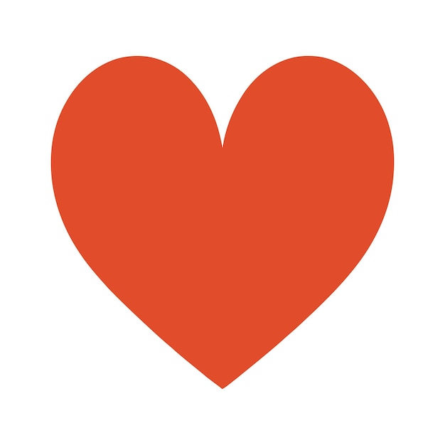un icono de corazón rojo sobre un fondo blanco
