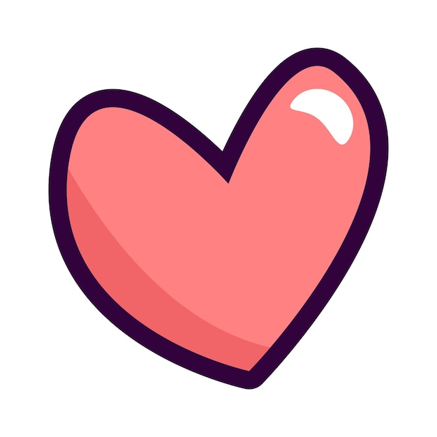 Icono de corazón rojo vectorial para proyectos de diseño gráfico Ilustración vectorial