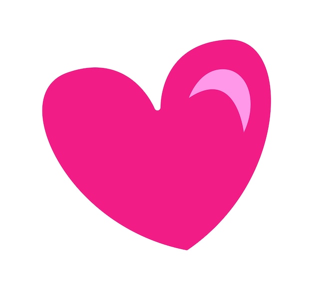 Icono de corazón rosa ilustración vectorial