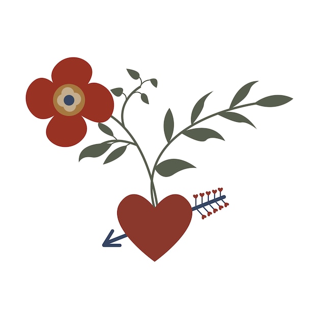 Vector icono de corazón de san valentín