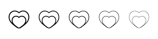 Ícono de corazón Signo del logotipo vectorial