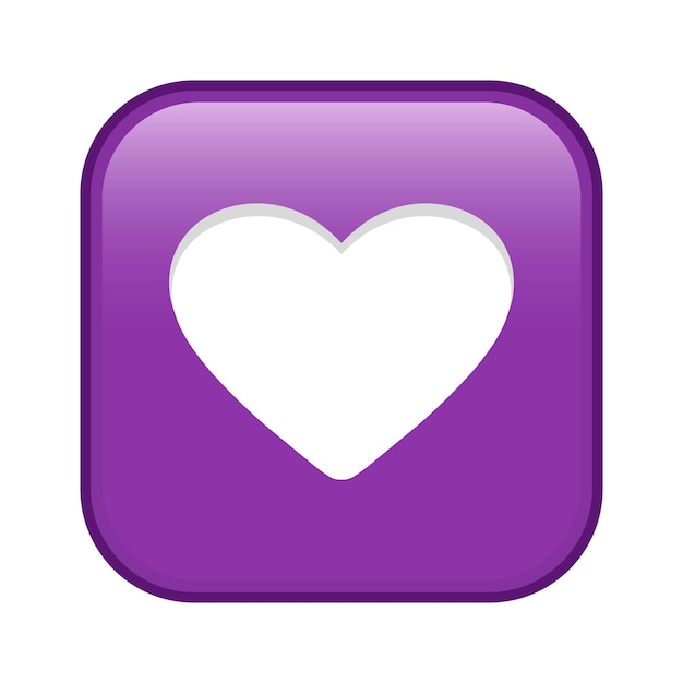 Ícono de corazón Tamaño grande de emoji ícono de romance
