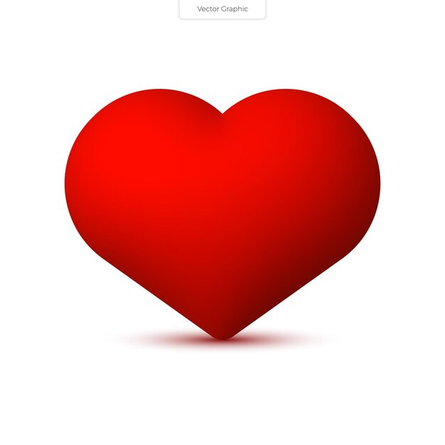 icono de corazón vectorial 3d