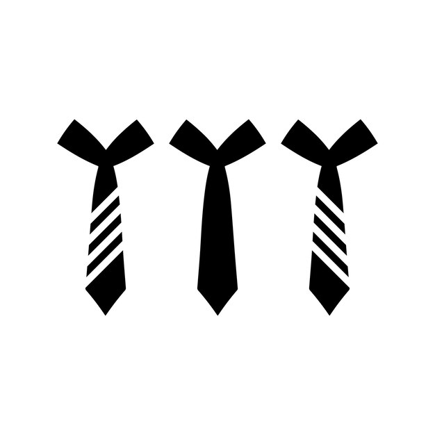 Ícono de corbata aislado en el diseño vectorial de fondo blanco