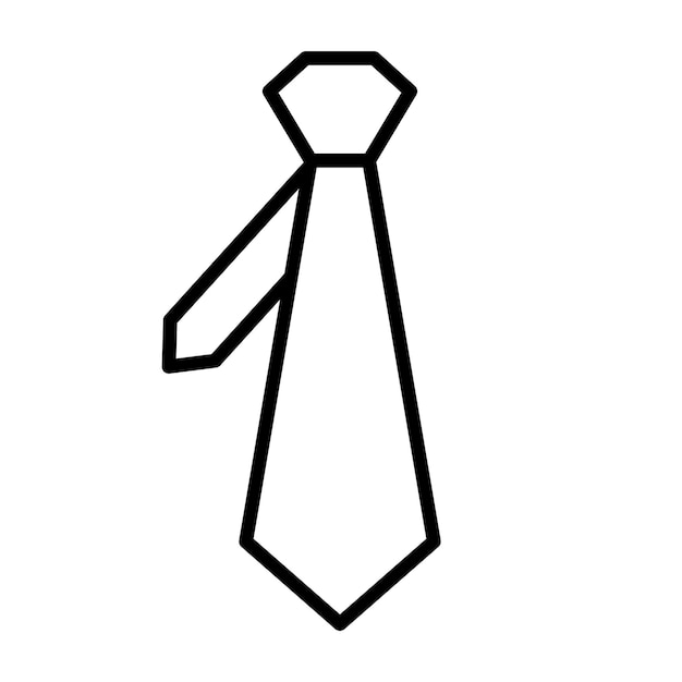 Icono de corbata aislado sobre fondo blanco