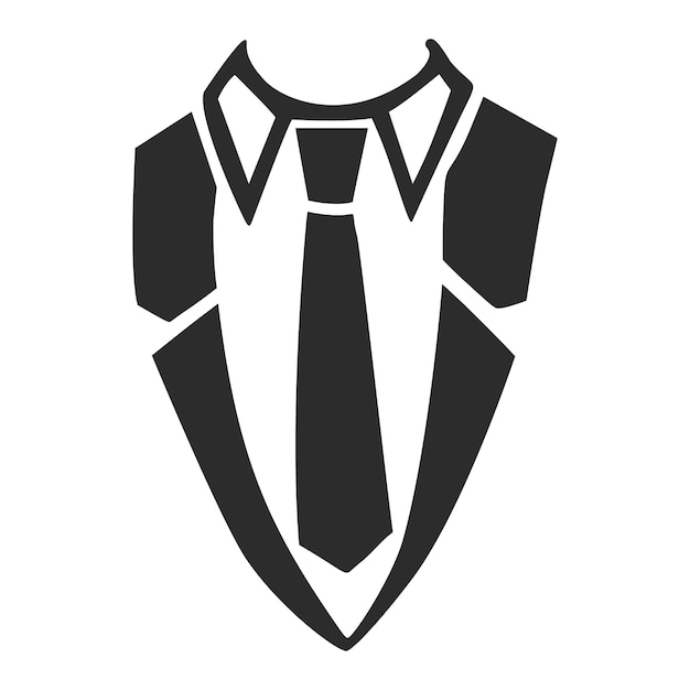 Vector icono de corbata de camisa ilustración simple de icono de vector de corbata de camisa para diseño web aislado sobre fondo blanco