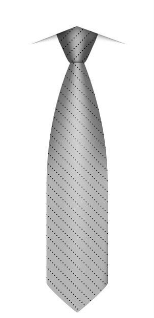 Vector icono de corbata gris ilustración realista del icono vectorial de corbata grisa para el diseño web aislado en fondo blanco