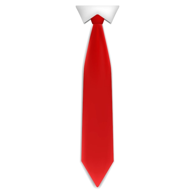 Icono de corbata roja Ilustración realista del icono de vector de corbata roja para diseño web aislado sobre fondo blanco