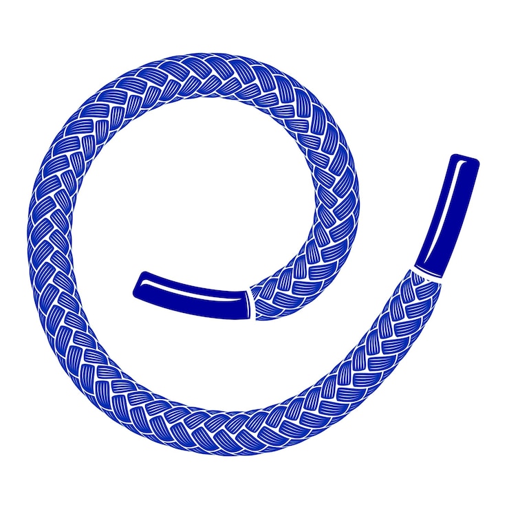Vector icono de cordón azul ilustración simple del icono de vector de cordón azul para diseño web aislado sobre fondo blanco