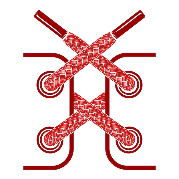 Icono de cordones de nudos de visualización Ilustración simple del icono de vector de cordones de nudos de visualización para diseño web aislado sobre fondo blanco
