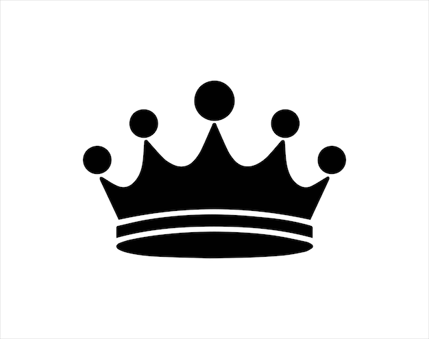 Icono de la corona aislado en fondo blanco Icono del vector de la corona del rey