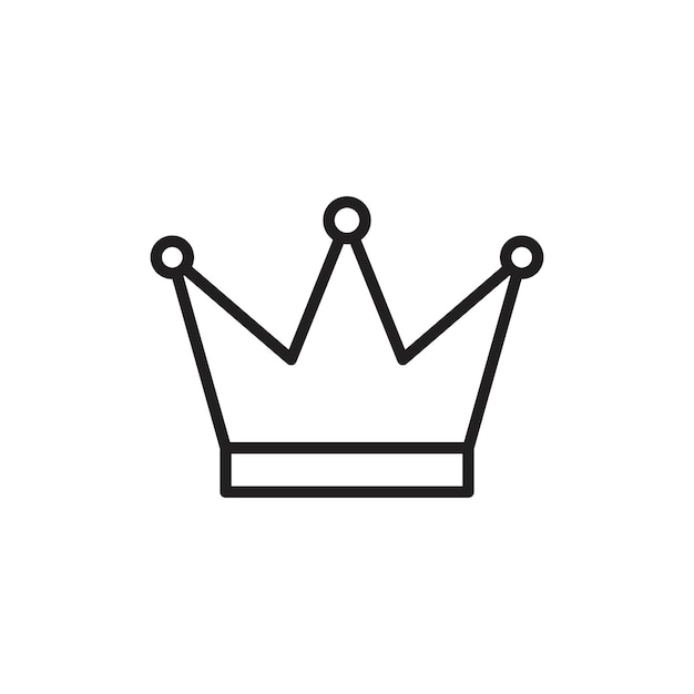 Icono de la corona Contorno delgado sencillo