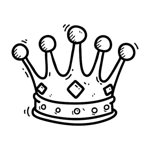 Icono de la corona dibujado a mano