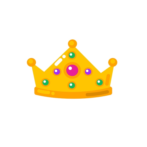 Icono de corona en estilo de color plano símbolo de princesa ilustración vectorial sobre fondo blanco aislado