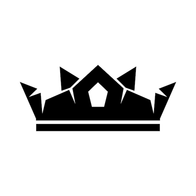 Icono de corona en estilo simple aislado en blanco