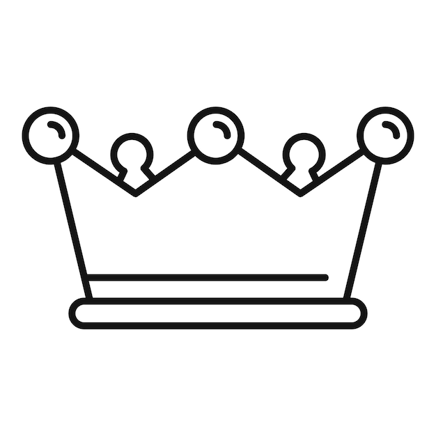 Icono de corona de juego de oro Icono de vector de corona de juego de oro de esquema para diseño web aislado sobre fondo blanco