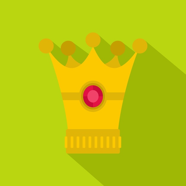 Icono de corona medieval Ilustración plana del icono de vector de corona medieval para web