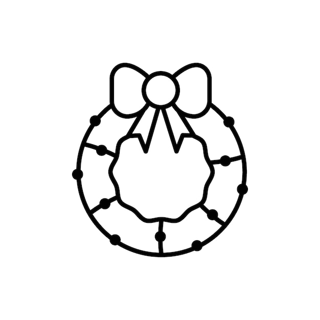 Icono de corona navideña