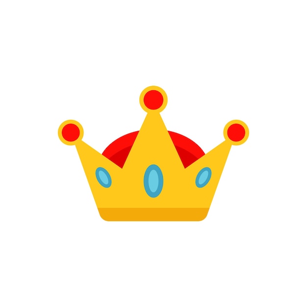 Icono de la corona de la princesa en estilo plano Ilustración vectorial de la diadema de la reina en un fondo aislado Concepto comercial de la tiara de lujo